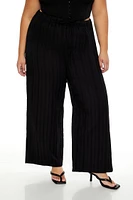 Plus Striped Wide-Leg Pants