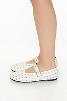 Faux Gem Mary Jane Ballet Flats