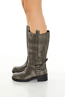 Studded Faux Leather Boots