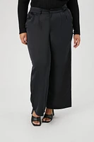 Plus Twill Wide-Leg Pants