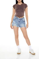 Seamless Ribbed Cropped Tee