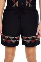 Geo Embroidered Shorts