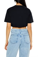 Cropped Bubble-Hem Tee