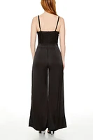 Satin & Lace Bustier Jumpsuit