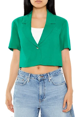 Cropped Notched-Lapel Shirt