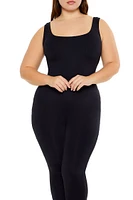 Plus Square-Neck Tank Jumpsuit