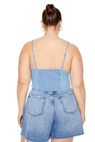 Plus Chambray V-Hem Cami