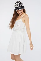 Floral Eyelet Cami Mini Dress