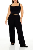 Plus Sweater-Knit Pants