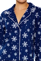 Snowflake Shirt & Shorts Pajama Set