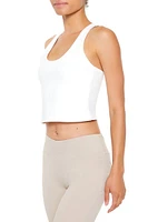 Active Cropped Racerback Tank Top