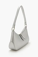 Metallic Faux Leather Shoulder Bag