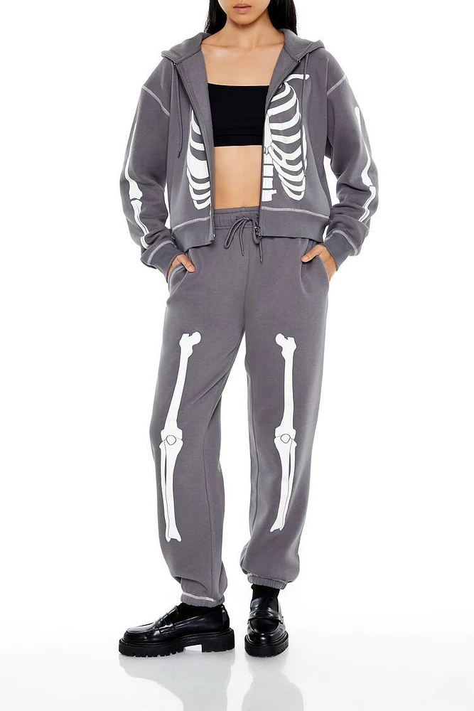 Fleece Skeleton Graphic Joggers