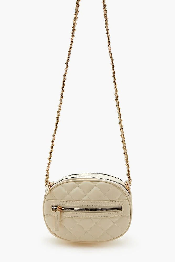 Quilted Round Crossbody Bag