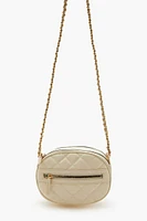 Quilted Round Crossbody Bag