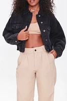 Cropped Denim Trucker Jacket