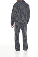 Textured Striped Straight Pants