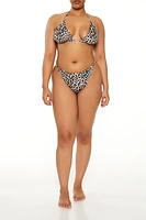 Plus Leopard Bikini Top