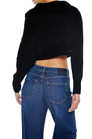 Cropped Zip-Up Sweater