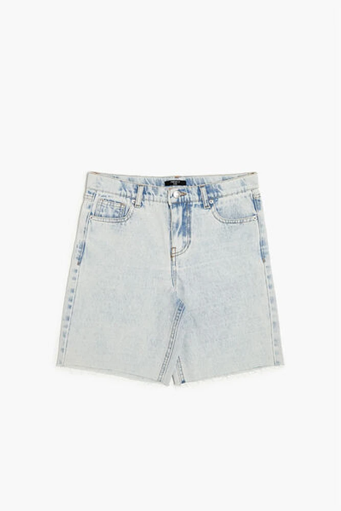 Girls Bleach Wash Denim Shorts (Kids)