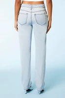 Rhinestone Straight-Leg Jeans