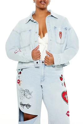 Plus Denim Cupid Jacket