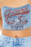 Cropped Garage Graphic Tube Top