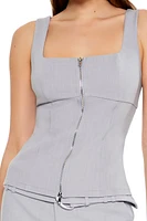 Zip-Up Tank Top