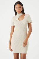 Ribbed Cutout Bodycon Mini Dress