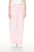 Drawstring Wide-Leg Cargo Pants