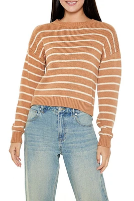 Striped Drop-Sleeve Sweater