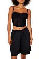 Lace Cropped Bustier Cami