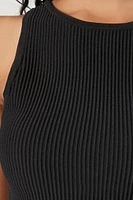 Sweater-Knit Cropped Tank Top