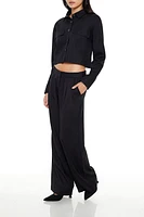 Wide-Leg Trouser Pants