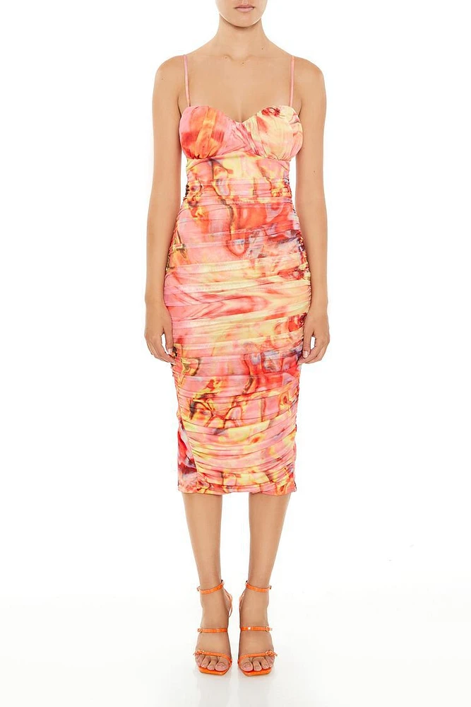 Marble Sweetheart Midi Dress
