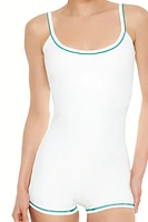 Active Piped-Trim Cami Romper