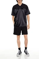 Mesh V-Neck Jersey Tee