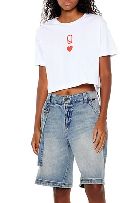 Queen of Hearts Cropped Tee