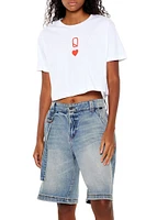 Queen of Hearts Cropped Tee