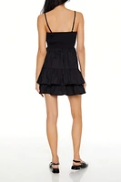 Layered V-Neck Mini Dress