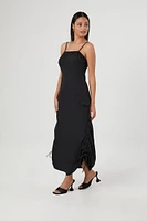 Ruched Drawstring Maxi Dress