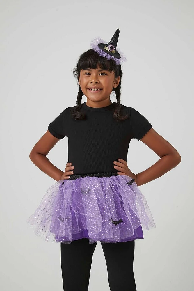 Girls Witch Skirt & Hat Costume Set (Kids)