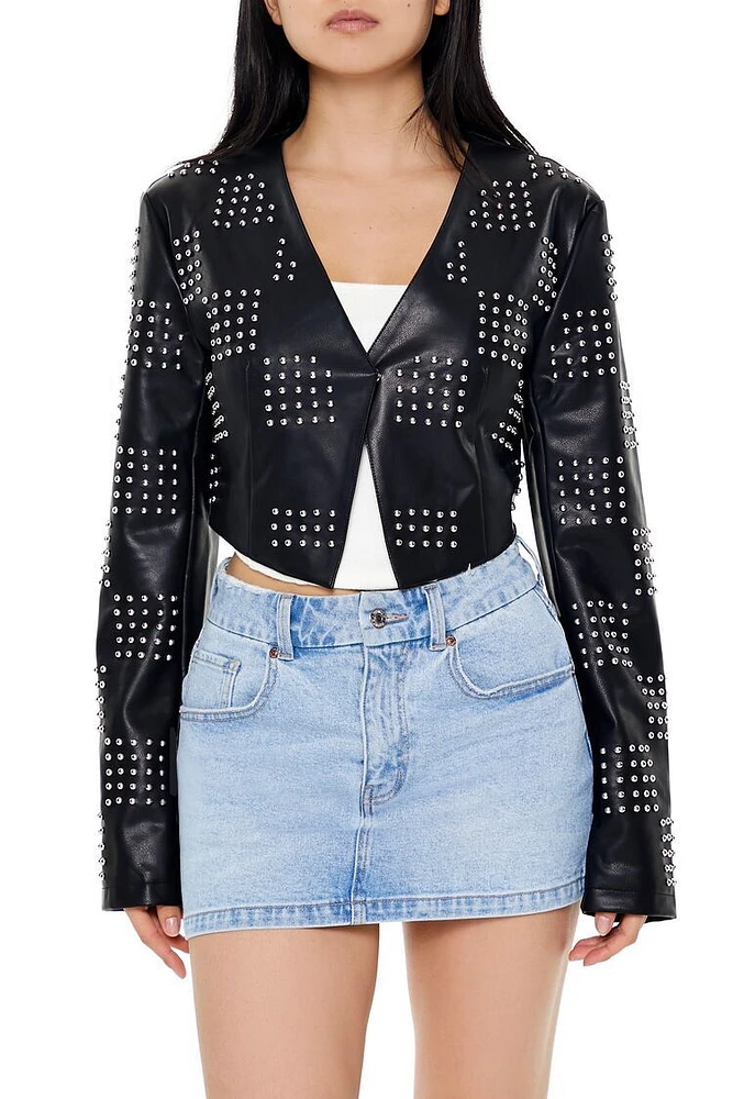 Studded Checkered Jacket