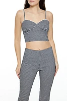 Gingham Sweetheart Cropped Cami
