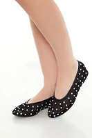 Sheer Rhinestone Ballet Flats