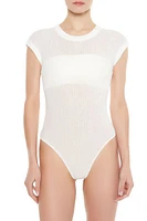 Ribbed Tee Cap-Sleeve Bodysuit