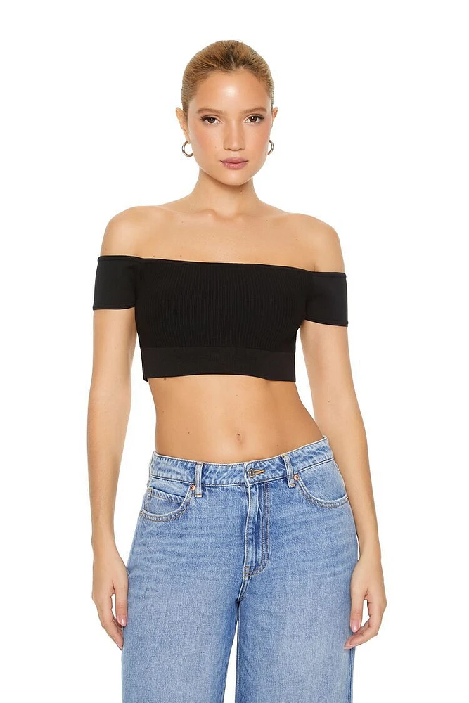 Sweater-Knit Crop Top