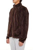 Faux Shearling Zip-Up Shacket