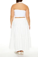 Plus Tiered Maxi Skirt