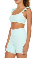 Ruffle Longline Sports Bra